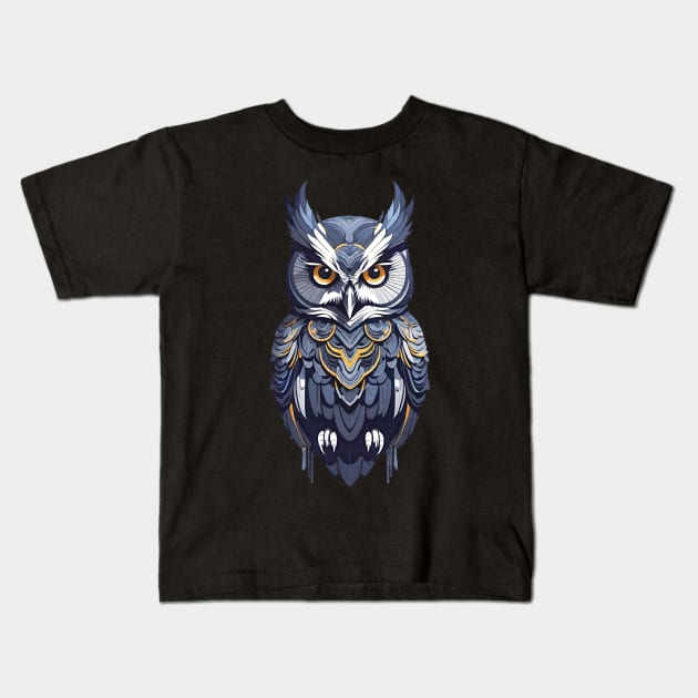 Abstract Owl Kids T-Shirt by Voodoo Production